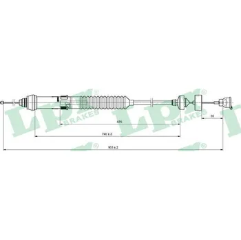 Spojkové lanko Tažné lanko, ovládání spojky LPR C0018C