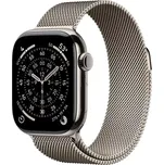 Apple Watch Series 11 GPS + Cellular 42mm Přírodní titan s přírodním milánským tahem