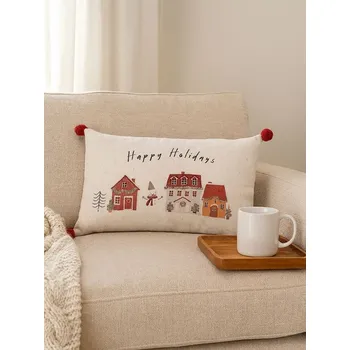 Polštář Sinsay - Vánoční polštář s nápisem „Happy Holidays“ - vícebarevná - 703GP-MLC - 703GP-MLC-ONE