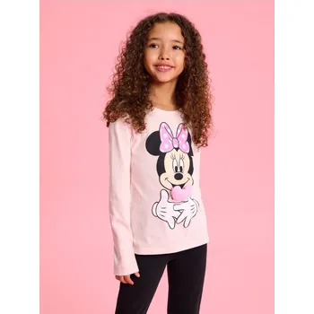 Dívčí tričko Sinsay - Tričko s dlouhými rukávy Minnie Mouse - pastelová růžová - 551GP-03X - 551GP-03X-104