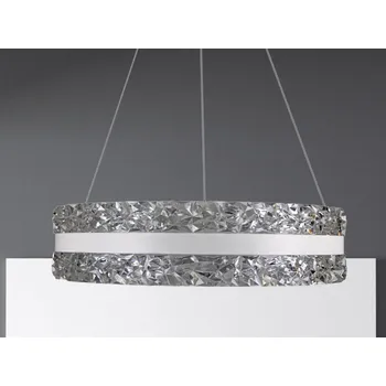 NEDES LED luxusní závěsné křišťálové svítidlo s dálkovým ovladačem 80W - TA2303/W