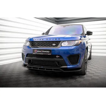 Karosérie Maxton Design spoiler pod přední nárazník ver.2 pro Land rover Range Rover Sport Mk2 SVR, černý lesklý plast ABS
