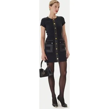 Dámské šaty Elisabetta Franchi Koktejlové šaty AB-819-57E2-V690 Černá Regular Fit 44