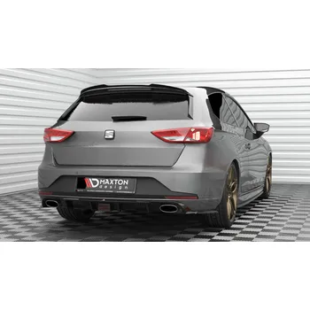 Tuning Maxton Design prodloužení spoileru ver.2 pro Seat Leon Cupra Mk3 Facelift, černý lesklý plast ABS, Sportstourer