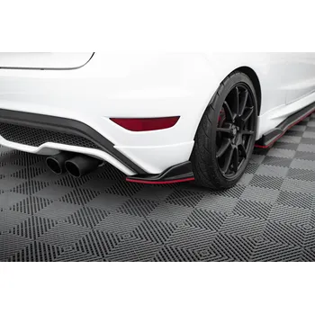 Auto-moto Maxton Design boční difuzory pod zadní nárazník ver.2 pro Ford Fiesta ST Mk7 Facelift, černý lesklý plast ABS