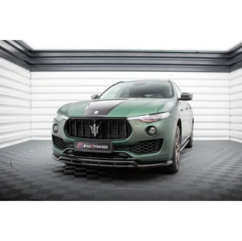 PC tuning Maxton Design spoiler pod přední nárazník ver.2 pro Maserati Levante Mk1 Standard, černý lesklý plast ABS