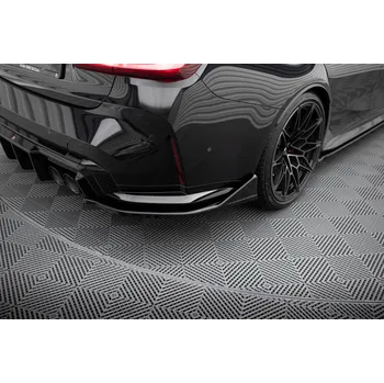 Auto-moto Maxton Design boční difuzory pod zadní nárazník v.6 csl look pro BMW M3 G80, černý lesklý plast ABS