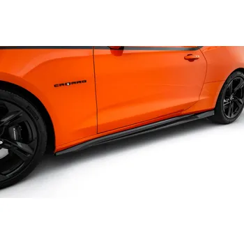 PC tuning Maxton Design difuzory pod boční prahy ver.2 pro Chevrolet Camaro SS Mk6 Facelift, černý lesklý plast ABS