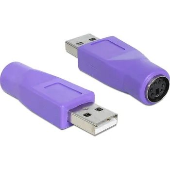 Delock USB 2.0 adaptér [1x USB-A konektor - 1x PS/2 zásuvka] 65461