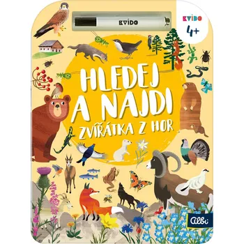 Společenská hra ALBI HRA Kvído Hledej a najdi: Zvířátka z hor set s fixem | 18