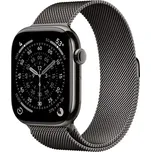 Apple Watch Series 11 GPS + Cellular 46mm Břidlicově šedý titan s břidlicově šedým milánským tahem - M/L