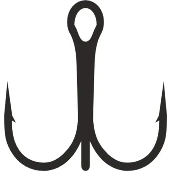 Rybářský háček 10ks - Trojháček Mistrall Černý Velikost 10