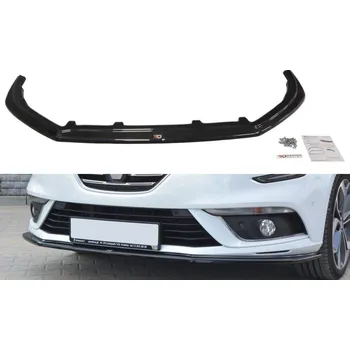 Karosérie Maxton Design spoiler pod přední nárazník ver.1 pro Renault Megane Mk4, černý lesklý plast ABS
