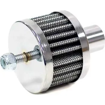 Filtr pro motocykl K&N univerzální odvětrávací filtr s vnějším průměrem 51 mm a výškou 38 mm, průměr vstupu, délka vstupní příruby 22 mm, materiál: bavlněná gáza, vrchlík kovový SLEVA 8%