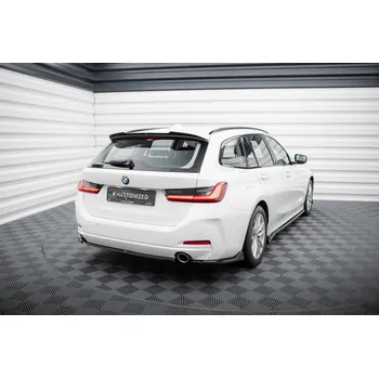 Tuning Maxton Design středový spoiler pod zadní nárazník pro BMW řada 3 G20 Facelift, G21 Facelift, černý lesklý plast ABS