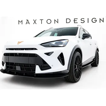 Autodíl Maxton Design "Street Pro" spoiler pod přední nárazník pro Cupra Formentor Mk1 Facelift, s černou a červenou linkou