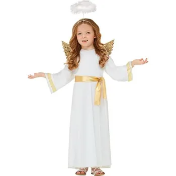 Karnevalový kostým Funiglobal - Kostým anděl se svatozáří a křídly pro děti - 5-6 years