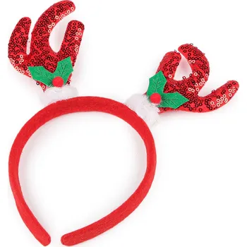 Čelenka Čelenka do vlasů vánoční / párty Balení: 1 ks, Varianta: 1 červená - 8596475680776