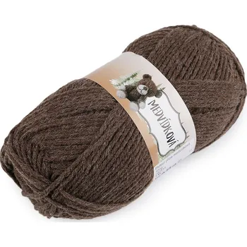 Příze Pletací příze medvídková 100 g, barva 10 (62052) hnědá