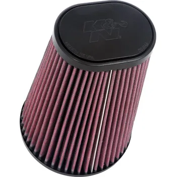 Filtr pro motocykl K&N univerzální oválný zkosený filtr se vstupem 114 mm a výškou 203 mm, gumový vrchlík SLEVA 8%
