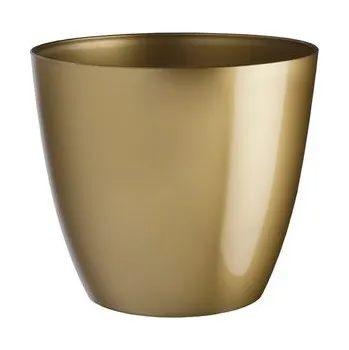 Vánoční dekorace Obal d18cm ELLA zlatá lesklá vánoční, plast