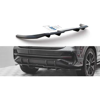 Nárazník Maxton Design středový spoiler pod zadní nárazník s žebrováním pro Audi Q3 Sportback S-Line, plast ABS bez povrchové úpravy