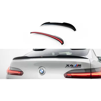 Tuning Maxton Design prodloužení spoileru pro BMW X4 G02, černý lesklý plast ABS