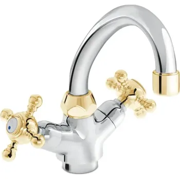 Vodovodní baterie Herz Stil z43 - baterie kuchyňská Design: chrom/zlatá, #UH07162: Baterie kuchyňská, kohoutková, Stil z43