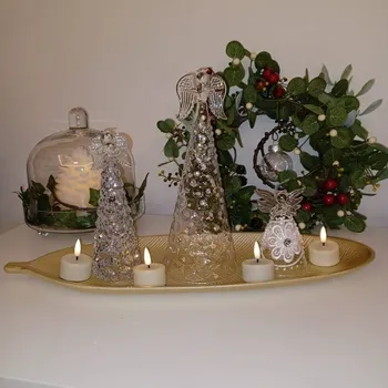 Velikonoční dekorace DECOLED Skleněný anděl, 6,5 x 10 cm