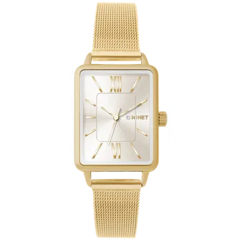 Hodinky MINET Zlaté dámské hodinky SIENA se zlatým ocelovým řemínkem