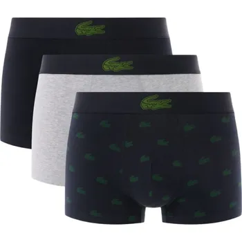 Boxerky Pánské boxerky Lacoste Crocodile Print Trunks 3P - multicolor Vícebarevný (M)