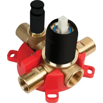 Vodovodní baterie Herz 00368B - těleso podomítkové vanové, černé #UH00368B: Podomítkové těleso vanové, pro černé rozety, 00368B