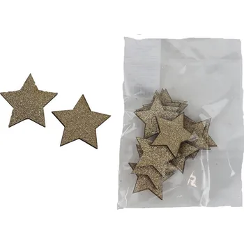 Vánoční dekorace Dekorační hvězda, 12 ks D7444