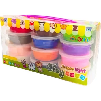 Modelovací hmota Lehká modelovací hmota sada - 12 ks - 12 g - PK85-6