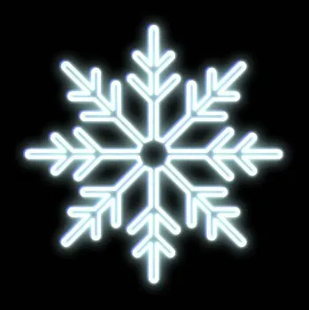 Osvětlení DECOLED LED světelná vločka II, závěsná, pr. 86 cm, ledově bílá