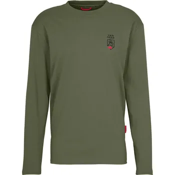 Cyklistické kalhoty Pánské triko Van Deer Essential Longsleeve khaki