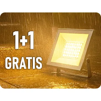 LED reflektor 50W, 4000lm, bílý, 1+1 zdarma! Neutrální bílá