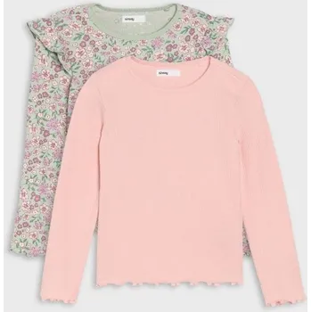 Dívčí tričko Sinsay - Bavlněné tričko 2pack - vícebarevná - 833GH-MLC - 833GH-MLC-98