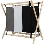 JAGO Koš na špinavé prádlo se 3 přihrádkami, 75 x 40 x 72 cm