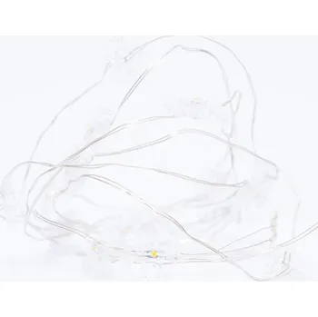 Vánoční světelný řetěz DECOLED Batteriebetriebene LED-Lichterkette mit Schneeflocken, warmweiß, 20 LEDs, 2,3 m