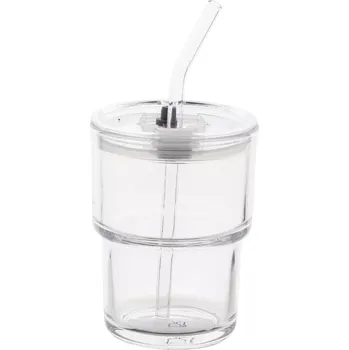 Termoska Glassip skleněný cestovní hrnek - průhledná - AP800099