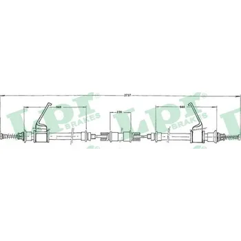 Lanko parkovací brzdy Tažné lanko, parkovací brzda LPR C0299B