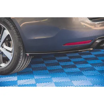 Tuning Maxton Design boční difuzory pod zadní nárazník ver.2 pro Peugeot 308 Mk2, černý lesklý plast ABS