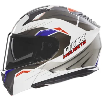 Helma na motorku Vyklápěcí helma na motorku NOX N968 Ultra bílo-šedá M