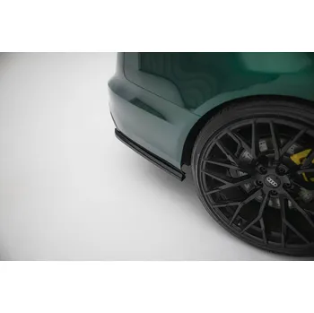 Tuning Maxton Design boční difuzory pod zadní nárazník ver.2 pro Audi A6 C7, černý lesklý plast ABS, S-Line Avant