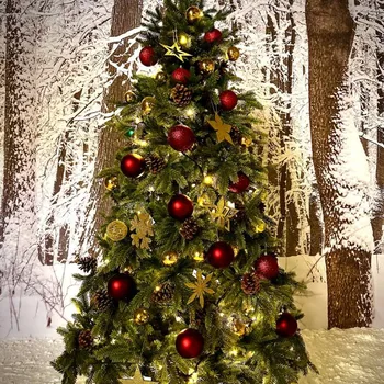 Velikonoční dekorace DECOLED Vánoční ozdoby - sada plastových koulí 24 ks, prům. 6 cm, vínová, 12x matná, 12x lesklá