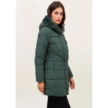 Dámský kabát Zimní bunda Laura&Jo 6072 barva: zelená tmavá, velikost: XXL