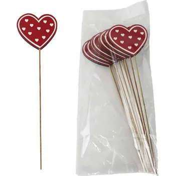 Zápich srdce, 8 ks D7597