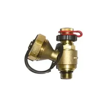 Stavebniny Herz Měřící ventilek pro připojení impulzního potrubí Barva: červený, Dimenze: 1/4", Provedení: s připojením kapiláry a vypouštěním