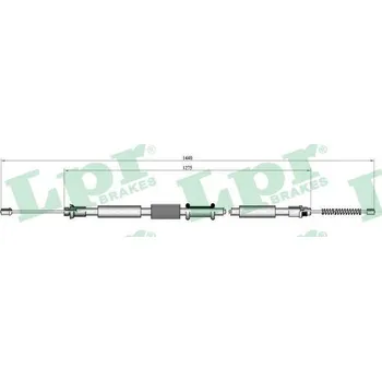 Lanko parkovací brzdy Tažné lanko, parkovací brzda LPR C0342B